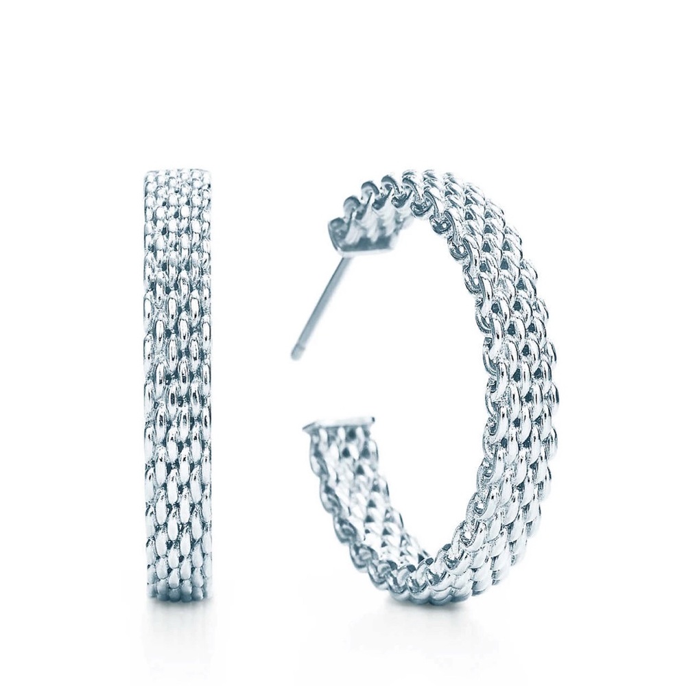 Tiffany & Co Somerset Medium Hoop Earrings